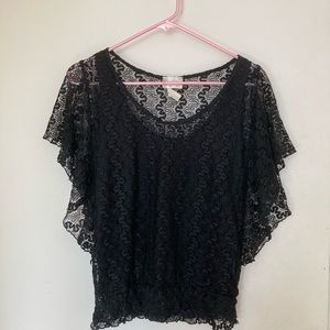 Women’s black lace blouse